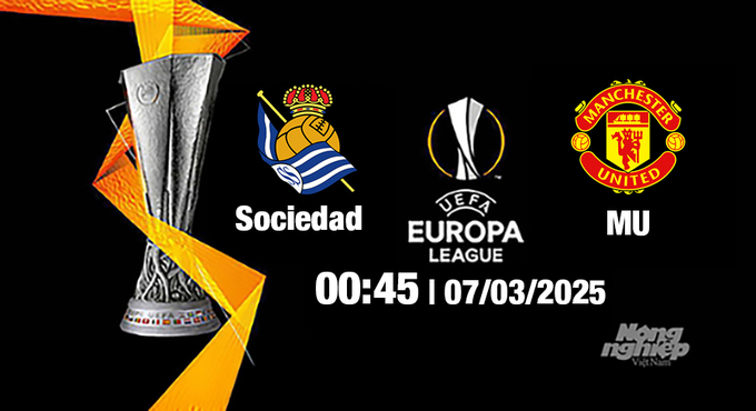 Trực tiếp bóng đá Real Sociedad vs Man Utd, Cúp C2 Châu Âu, 00h45 ngày 7/3/2025