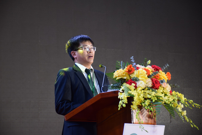 Nguyen Tuan Hung, representative of the Department of Forestry and the Department of Forest Protection, at the Q-FAIR 2025 opening ceremony. Photo: V.D.T.