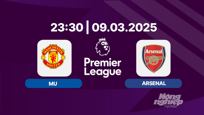 Trực tiếp bóng đá MU vs Arsenal 23h30 hôm nay 9/3/2025