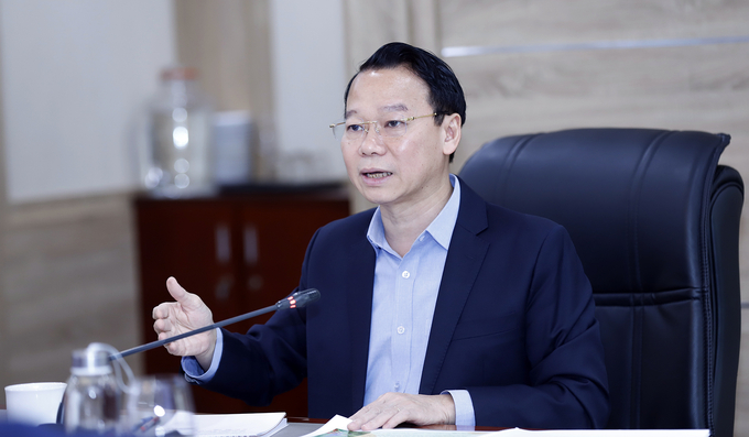 Minister Do Duc Duy chaired a meeting with the field of cultivation and plant protection. Photo: Khuong Trung.