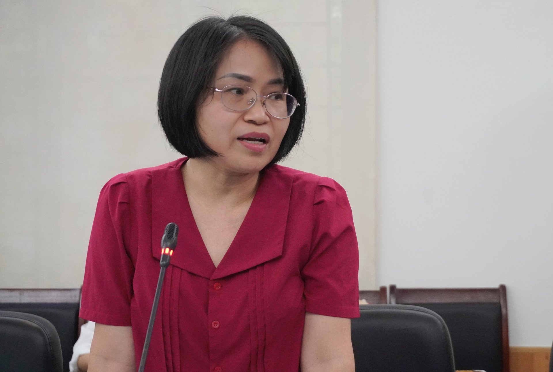 Ms. Le Hang, Director of Communications of VASEP, said that Vietnamese seafood has the opportunity to expand its market share in the United States, especially when pangasius can replace most of the tilapia market share by 2025 due to tariffs. Photo: Hong Tham.