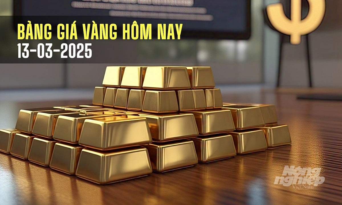 Bảng giá vàng SJC, Mi Hồng, DOJI, PNJ, Phú Quý, BTMC hôm nay 13/3/2025