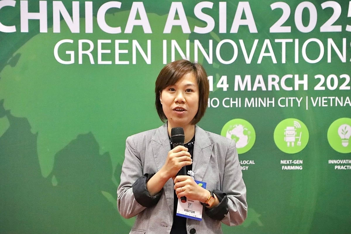 Ms. Do Thi Thanh Huyen, technical consultant at GIZ Vietnam, speaking at the seminar. Photo: Phuong Linh.