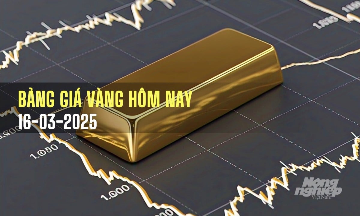 Bảng giá vàng SJC, Mi Hồng, DOJI, PNJ, Phú Quý, BTMC hôm nay 16/3/2025