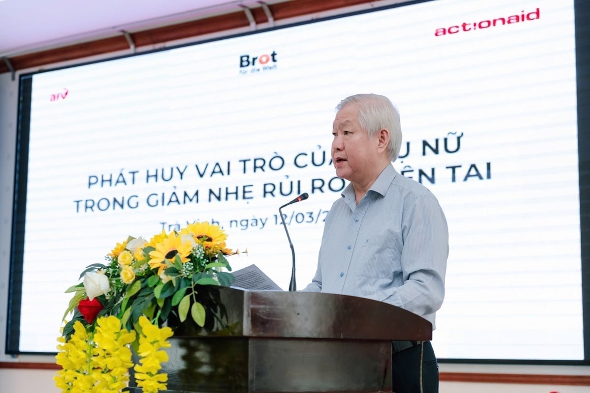 Journalist Ta Viet Anh, Chairman of the AFV Fund Management Council, delivering a speech at the project launch ceremony. Photo: Trung Nguyen.