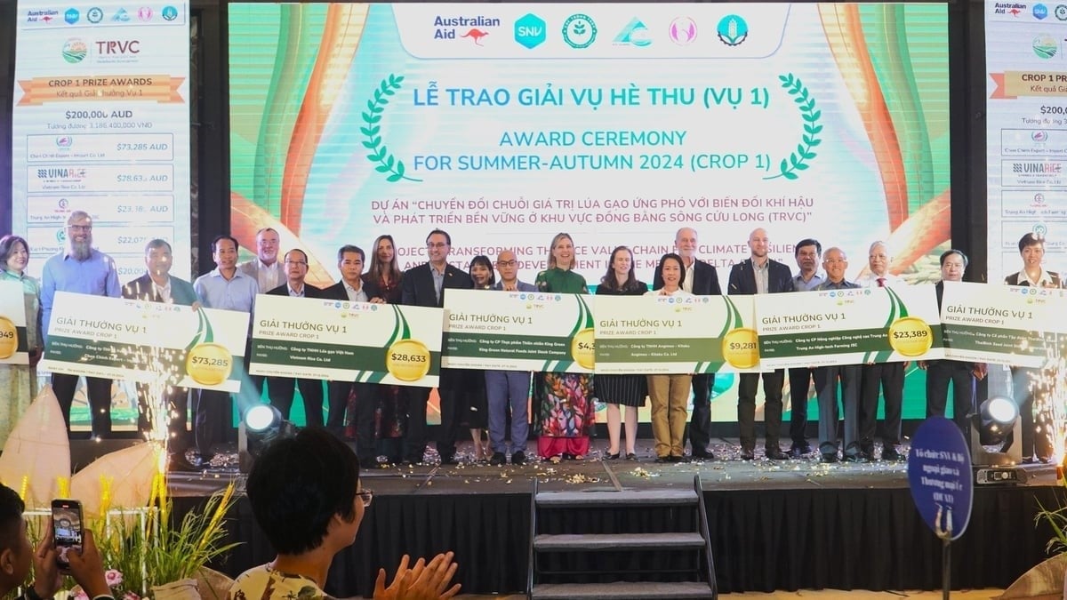 Eight enterprises participating in the TRVC project have received a total bonus of AU$ 200,000, equivalent to nearly VND 3.2 billion. Photo: Kim Anh.