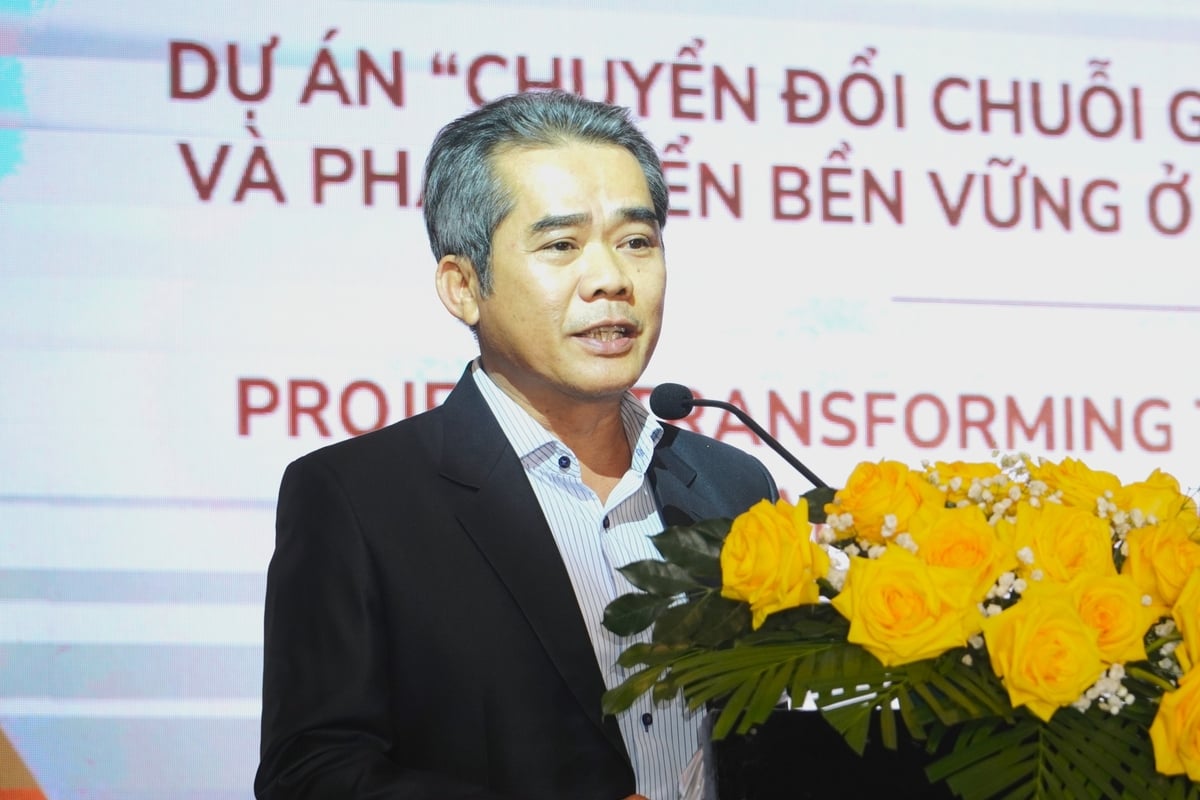 CEO of Vinarice, Tran Truong Tan Tai, emphasized that the TRVC Project has provided significant benefits for both businesses and farmers in the supply chain. Photo: Kim Anh.