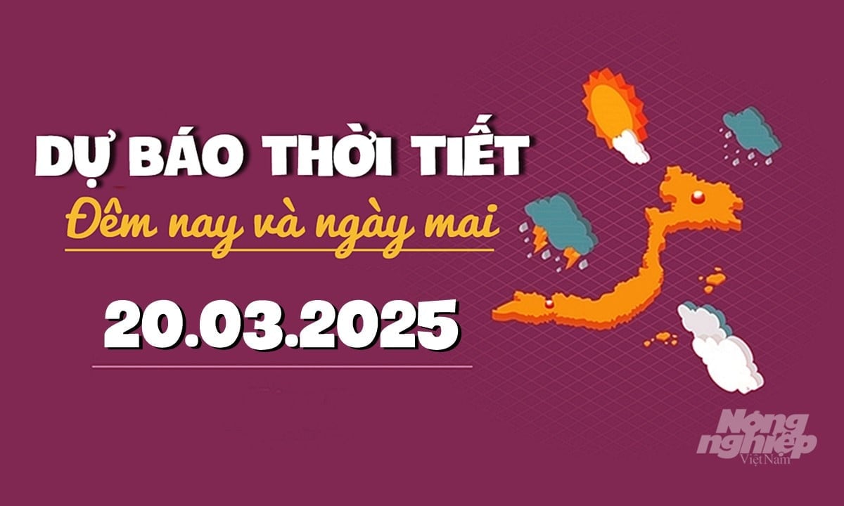 Tin tức thời tiết đêm nay và ngày mai 20/3/2025 tại các vùng trong cả nước