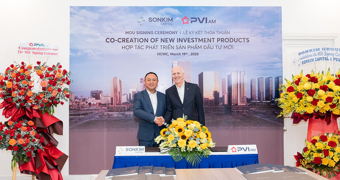 CTCP Quản lý Quỹ PVI và SonKim Capital - thuộc SonKim Group chính thức công bố quan hệ hợp tác chiến lược. Ảnh: SK.