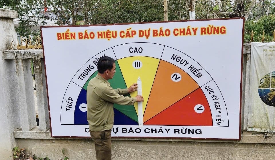 Sáng 21/3/2025 Khu bảo tồn thiên nhiên Lung Ngọc Hoàng, tỉnh Hậu Giang đã nâng cấp dự báo cháy rừng từ cấp I lên cấp III. Ảnh: Lê Hùng.