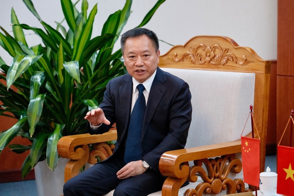 Chinese Minister of Water Resources Li Guoying hopes to further strengthen relations between the two countries. Photo: Quynh Chi.