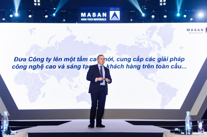 Ông Craig Bradshaw - Công ty Cổ phần Masan High-Tech Material phát biểu tại Đại hội. Ảnh: MSN.