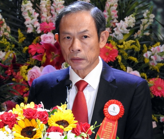 Ông Trần Ngọc Thuận – Chủ tịch Hội đồng quản trị VRG phát biểu tại Đại hội. Ảnh: BN.
