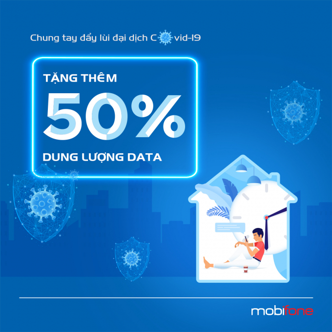 MobiFone điều chỉnh dung lượng data các gói cước Mobile Internet lên gấp 1,5 lần, với giá không thay đổi.