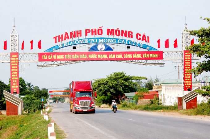 Cổng chào Thành phố Móng Cái, tỉnh Quảng Ninh. Ảnh: Thành phố Móng Cái