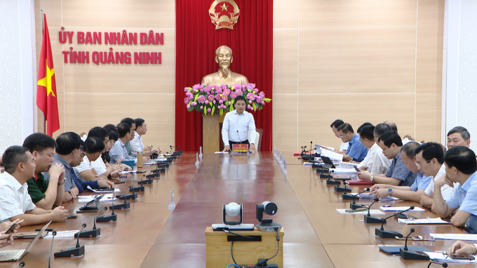 Chủ tịch UBND tỉnh Quảng Ninh Nguyễn Văn Thắng chủ trì buổi làm việc. Ảnh: Báo Quảng Ninh