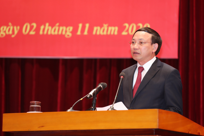 Ông Nguyễn Xuân Ký, Bí thư Tỉnh ủy, Chủ tịch HĐND tỉnh phát biểu tại hội nghị. Ảnh: Đỗ Phương