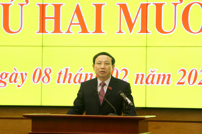 Ông Nguyễn Xuân Ký, Bí thư Tỉnh ủy, Chủ tịch HĐND tỉnh Quảng Ninh, phát biểu tại kỳ họp. Ảnh: Thu Chung
