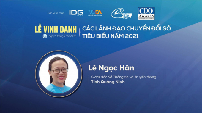 Bà Lê Ngọc Hân, Giám đốc Sở Thông tin và Truyền thông tỉnh Quảng Ninh