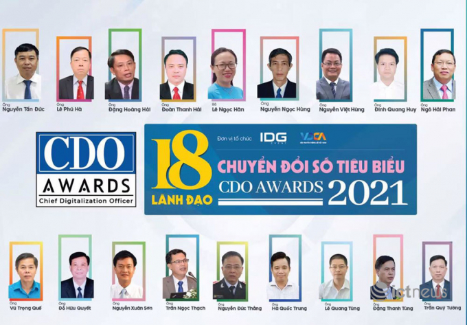 18 lãnh đạo chuyển đổi số Việt Nam tiêu biểu năm 2021.