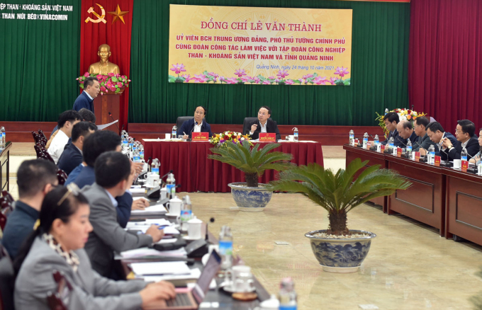 Phó Thủ tướng làm việc với Tập đoàn Công nghiệp Than - Khoáng sản Việt Nam và tỉnh Quảng Ninh - Ảnh: VGP/Đức Tuân