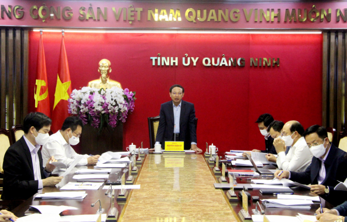 Ông Nguyễn Xuân Ký, Bí thư Tỉnh ủy, Chủ tịch HĐND tỉnh, kết luận hội nghị - Ảnh: Thu Chung