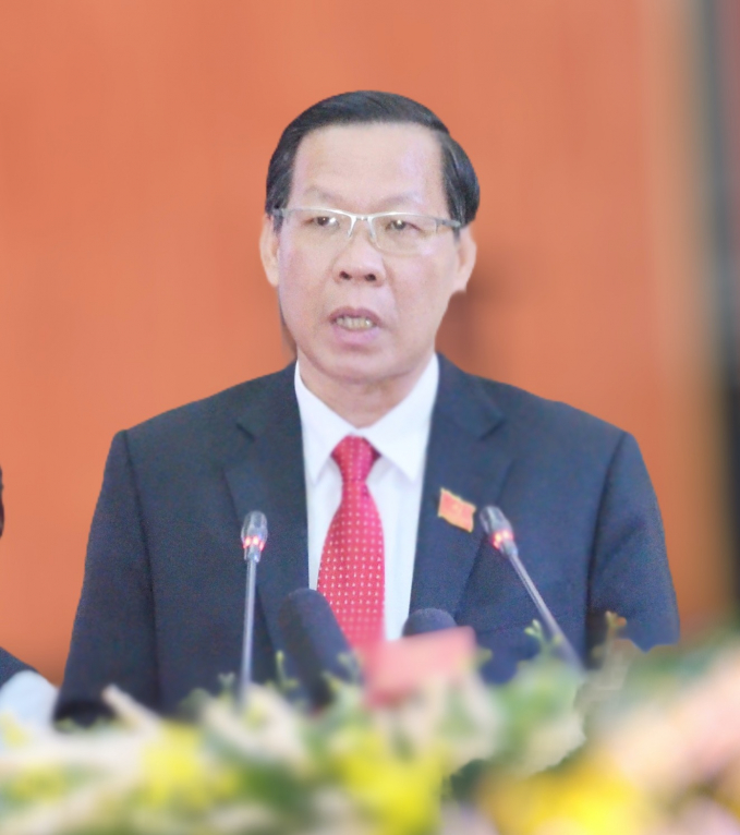 Ông Phan Văn Mãi, Ủy viên Trung ương Đảng, Bí thư Tỉnh uỷ Bến Tre phát biểu khai mạc đại hội. Ảnh: Minh Đảm.
