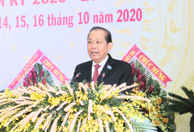 Phó Thủ tướng Thường trực Chính phủ Trương Hòa Bình phát biểu chỉ đạo Đại hội. Ảnh: Minh Đảm.