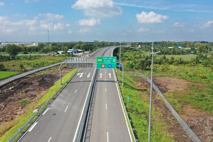 Dự án cao tốc Trung Lương - Mỹ Thuận dự kiến sẽ thông xe kỹ thuật ngày 18/01/2022. Ảnh: TL.
