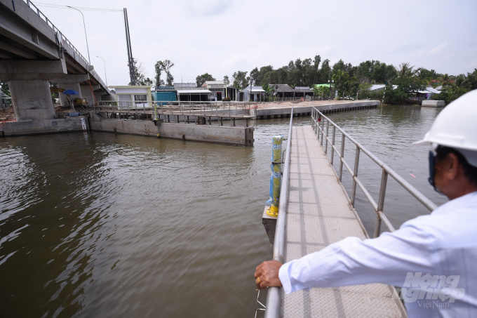 The boat lock in Ninh Quoi, one of the control structures for freshwater salinity in the Mekong Delta. Photo: Tung Dinh.