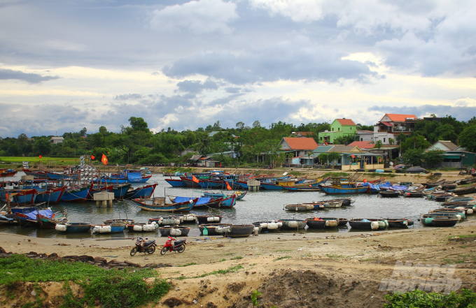 Nhiều tàu thuyền ở tỉnh Quảng Trị đã vào neo đậu an toàn trước thông tin bão số 5 sắp đổ bộ vào đất liền. Ảnh: Công Điền.