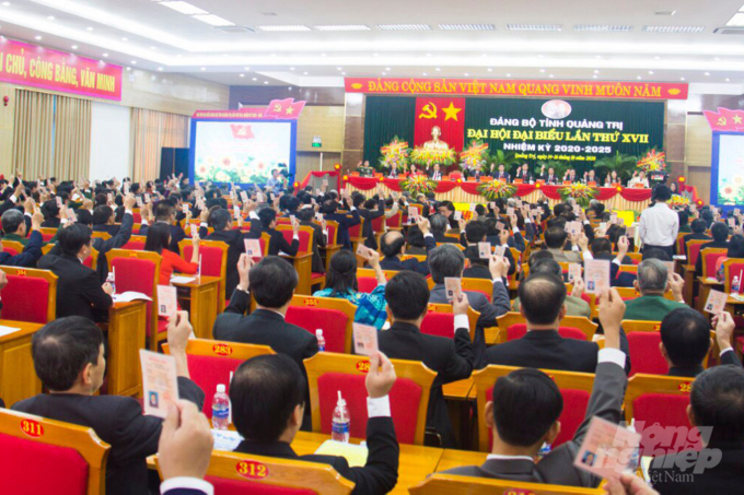 Quang cảnh Đại hội Đại biểu Đảng bộ tỉnh Quảng Trị lần thứ XVII, nhiệm kỳ 2020 - 2025. Ảnh: PN.