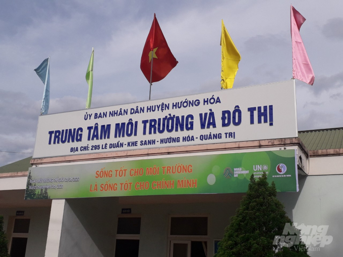 Trụ sở Trung tâm Môi trường và Đô thị huyện Hướng Hóa. Ảnh: CĐ.