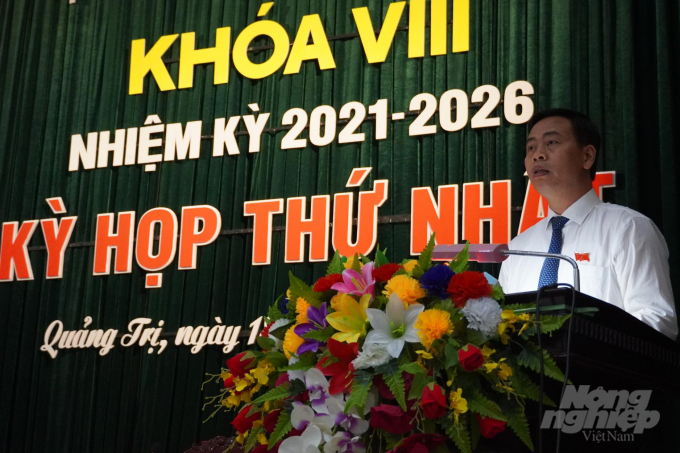 Ông Nguyễn Đăng Quang, tân Chủ tịch HĐND tỉnh Quảng Trị nhiệm kỳ 2021- 2026. Ảnh: CĐ.