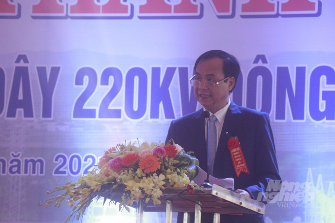 Ông Võ Văn Hưng, Chủ tịch UBND tỉnh Quảng Trị phát biểu tại buổi lễ. Ảnh: Công Điền.