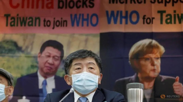 Bộ trưởng Y tế phúc lợi Đài Loan Chen Shih-chung phát biểu tại một cuộc họp báo về nỗ lực để gia nhập WHO hôm 15/5. Ảnh: Reuters