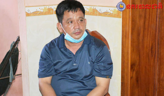 Trung tá Chun Somethea bị bắt giữ. Ảnh: Khmer Times