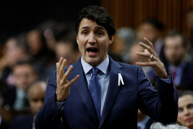 Thủ tướng Canada Trudeau tuyên bố rất lo ngại về tình hình Hồng Kông và dừng hiệp định dẫn độ với trung tâm tài chính để phản đối luật an ninh quốc gia mới Trung Quốc. Ảnh: Reuters