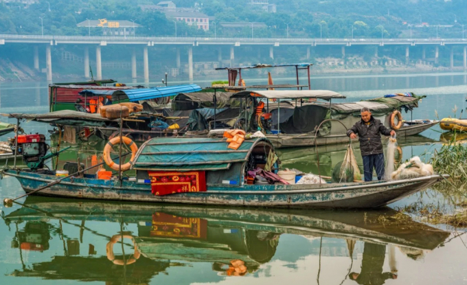 Trên 280 ngàn ngư dân sẽ bị mất sinh kế là thách thức rất lớn để thực thi lệnh cấm đánh bắt cá trên sông Dương Tử. Ảnh: SCMP
