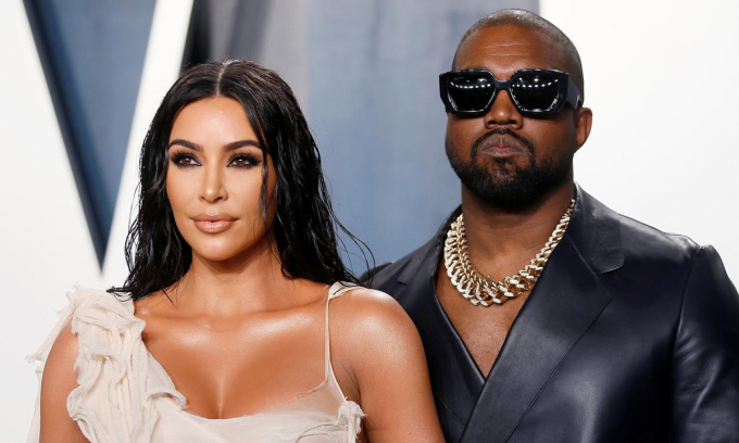 Cặp vợ chồng đình đám Hollywood Kanye West- Kim Kardashian. Ảnh: The Sun