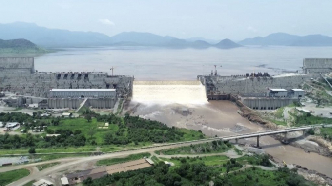 Đập thủy điện GERD hy vọng sẽ tăng gấp đôi công suất điện của Ethiopia sau khi hoàn thành. Ảnh: AFP