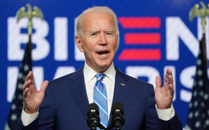 Ông Joe Biden đã giành được 264 phiếu đại cử tri, cách chiến thắn đúng 6 phiếu. Ảnh: Reuters