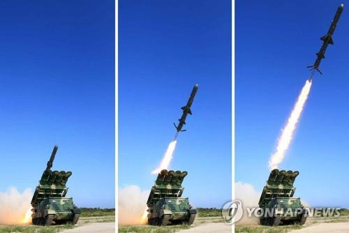 Hình ảnh vụ phóng tên lửa của Triều Tiên hôm 9/6/2017 vừa được tờ Rodong Sinmun công bố. Ảnh: Yonhap