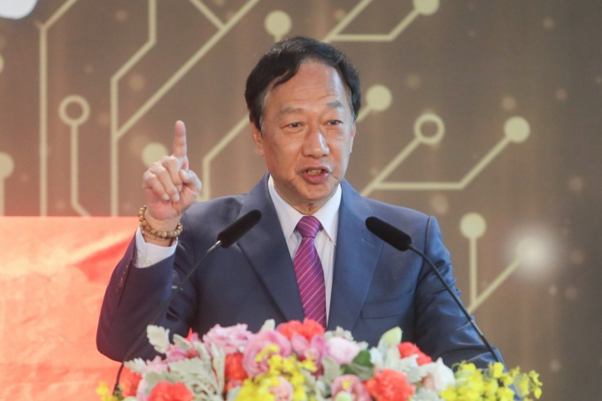 Ông chủ tập đoàn công nghệ Foxconn Terry Gou. Ảnh: CNA