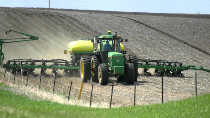 Corn planting in US. 