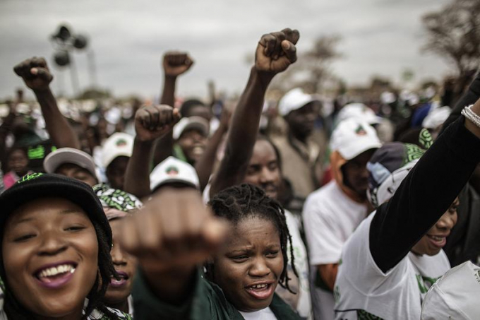 Supporters crowding in Zambia. Photo: AFP 
