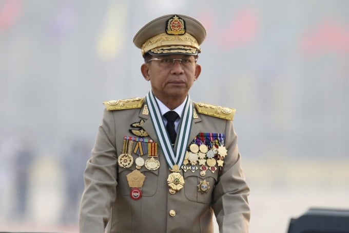 Tổng tư lệnh các lực lượng vũ trang Myanmar, Thống tướng Min Aung Hlaing. Ảnh: SCMP