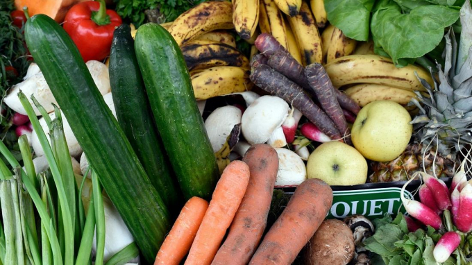 Fruit and vegetables judged ugly by mass market retailers are pictured during 'Anti-gaspi, pour le climat aussi' (Fighting waste, also for climate change) in France. Photo: AFP