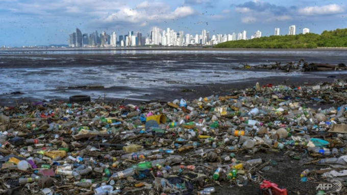 According to some estimates, between 19 million and 23 million tonnes of plastic waste is washed into the world's waterways every year, the WWF report said. Photo: AFP
