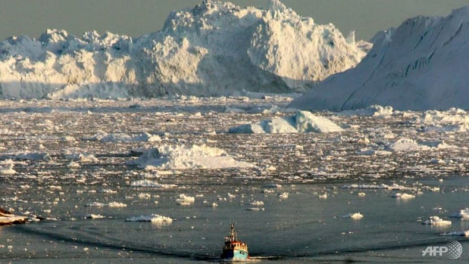 Greenland's ice sheets are melting due to global warming. Photo: AFP/Steen Ulrik Johannessen